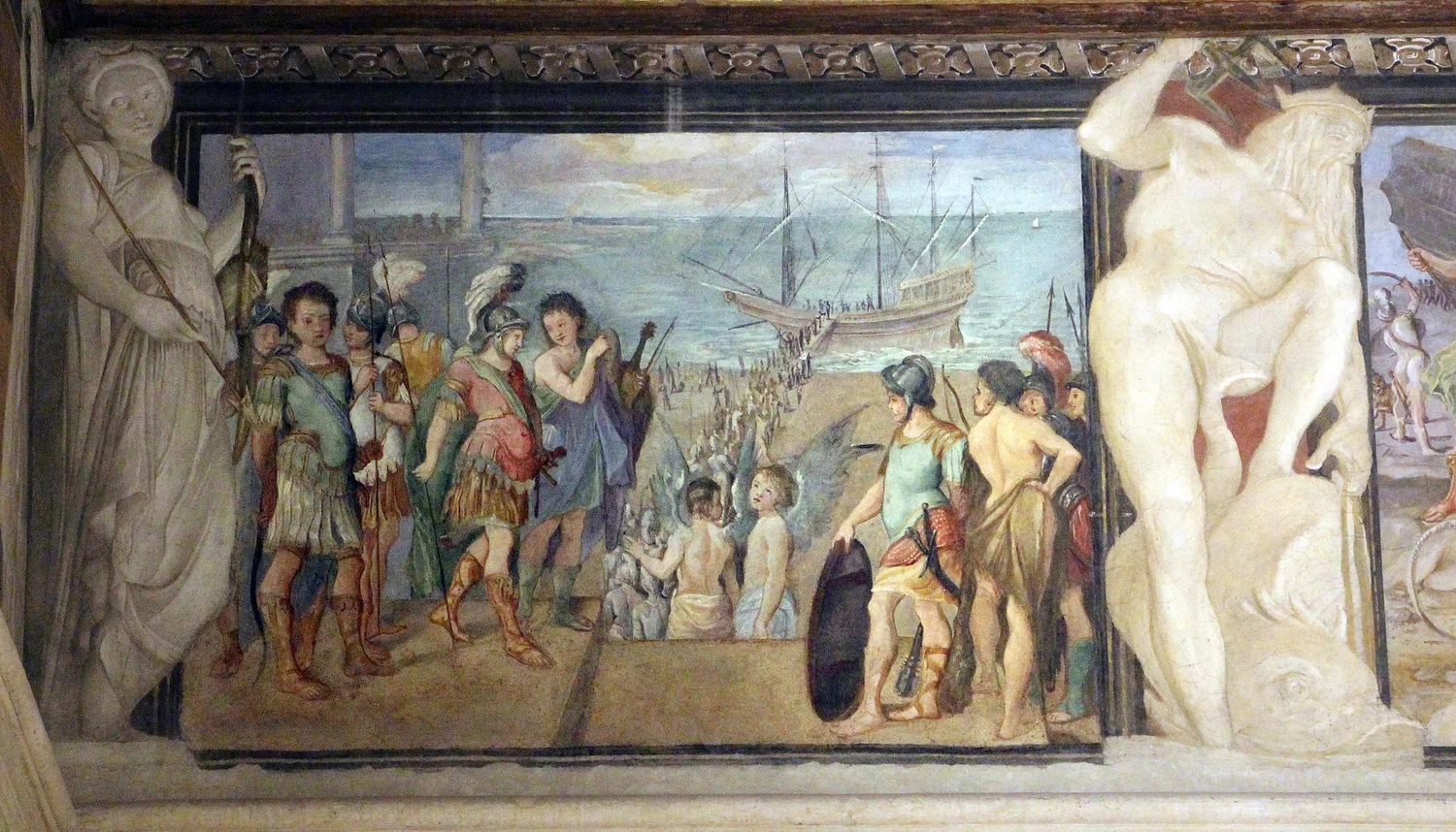 Fregio di Giasone e Medea - imbarco degli argonauti